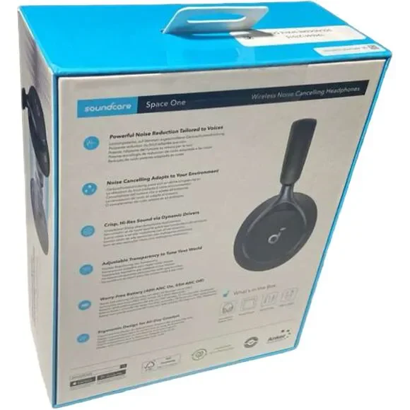 Anker Soundcore Space One Bluetooth Wireless Headphones Hybrid ANC 40H New - Picture 10 of 10